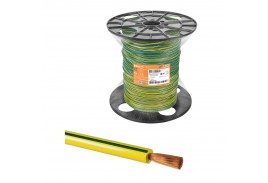 Провод ПуГВнг(А)-LS 1*4,0 ГОСТ на катушке (300м), желто-зеленый TDM