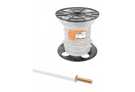 Провод ПуВнг(А)-LS 1*10,0 ГОСТ на катушке  (150м), белый TDM