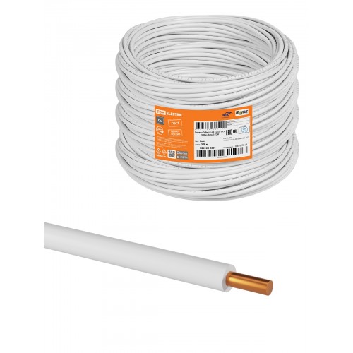 Провод ПуВнг(А)-LS 1*2,5 ГОСТ (500м), белый TDM