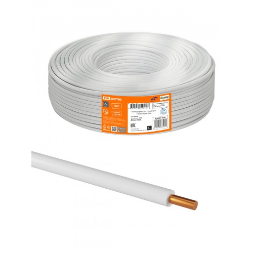 Провод ПуВнг(А)-LS 1*4,0 ГОСТ (100м), белый TDM