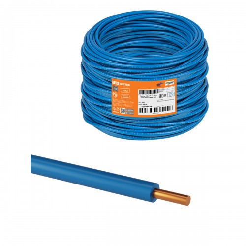 Провод ПуВнг(А)-LS 1*4,0 ГОСТ (300м), синий TDM