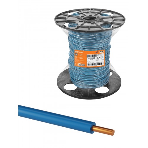 Провод ПуВнг(А)-LS 1*4,0 ГОСТ на катушке (450м), синий TDM