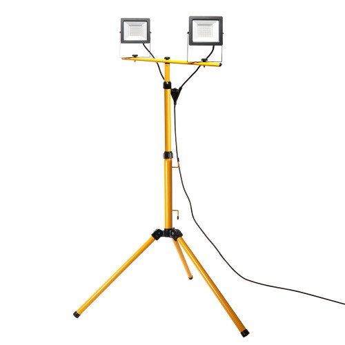 Прожектор на штативе , 2*50W 6400К 230V черный IP65  , LL-503