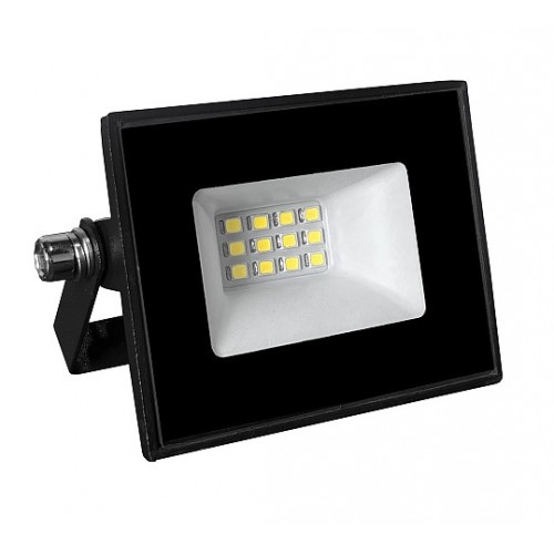 Прожектор светодиодный 10W 6500K AC220-240V/50Hz IP65, черный в компактном корпусе, SFL51-10, ПРОМО