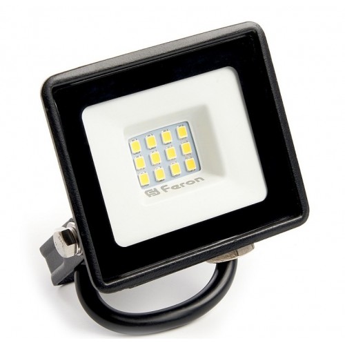 Прожектор светодиодный 2835 SMD 10W 4000K IP65 AC230V/50Hz, черный, LL-918