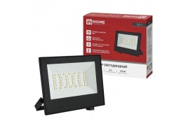 Прожектор светодиодный СДО-7 50Вт 230В 4000К IP65 черный IN HOME