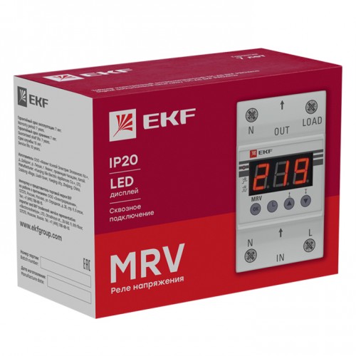 Реле напряжения с дисплеем MRV 50A EKF PROxima