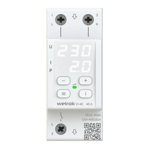 Реле напряжения с контролем тока welrok VI-40