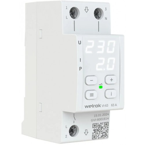 Реле напряжения с контролем тока welrok VI-63