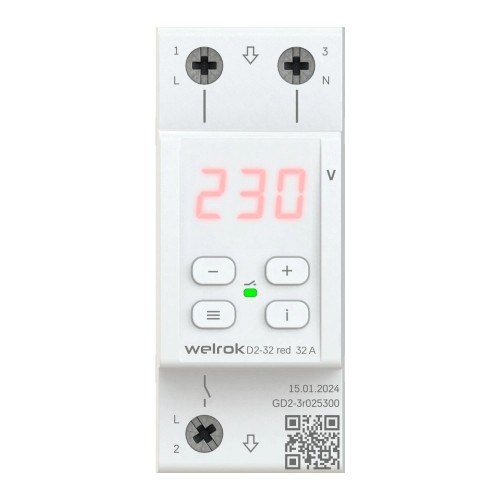Реле напряжения welrok D2-32 red