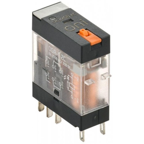 Реле общ. назнач. OGR-1 2C 220В AC с LED и тест. кнопкой ONI
