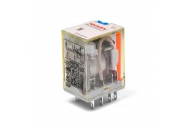 Реле RKF4CO524LT, 4CO, 6A(250VAC/30VDC), 24VAC, мех. индикация, тест-кнопка с блокировкой, LED