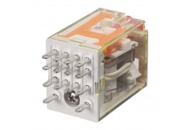 Реле RKF4CO610LT, 4CO, 6A(250VAC/30VDC), 110VAC, мех. индикация, тест-кнопка с блокировкой, LED