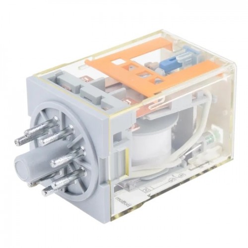 Реле RUB3C5730LT, 3CO, 10A(250VAC/24VDC), 230VAC, мех. инд., тест-кнопка с блокировкой, LED