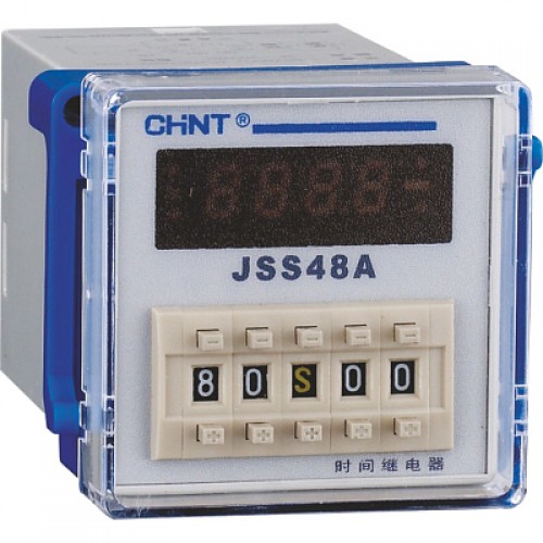Реле времени JSS48A 8-контактный одно групповой переключатель многодиапазонной задержки питания АС/DC100V -240V (CHINT)