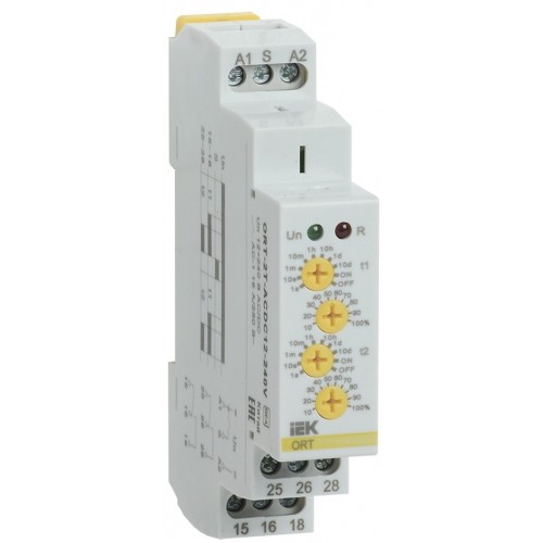 Реле времени ORT 2 контакта 12-240В AC/DC 2 уставки IEK