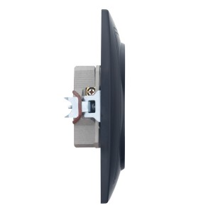 Розетка 2П двойная скрытой установки 16А 250В IP20, черная (керамика)