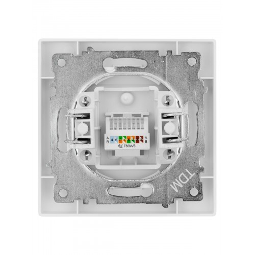 Розетка компьютерная RJ45 белая "Сенеж" TDM