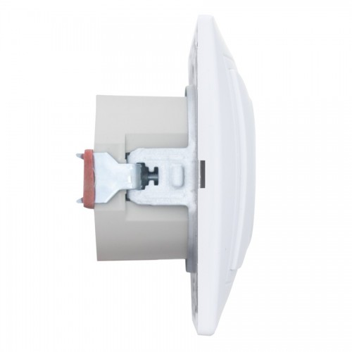 Розетка компьютерная RJ45 скрытой установки IP20, белая "Дельта" General