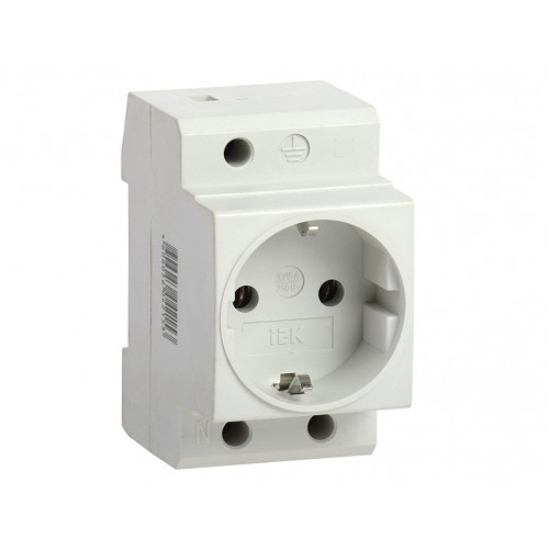 Розетка РАр10-3-ОПс заземлением на DIN-рейку ИЭК