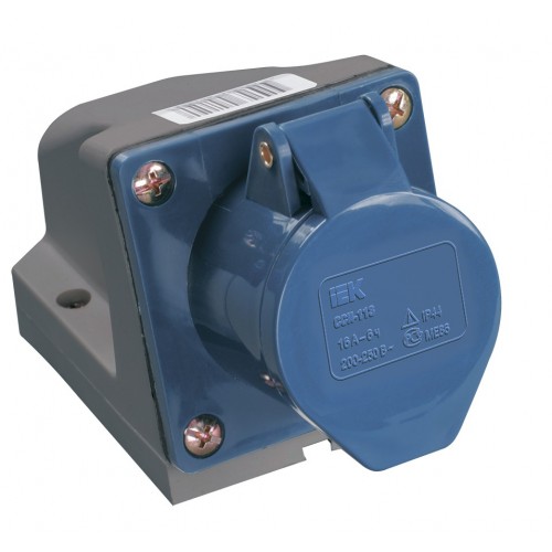 Розетка стац. ССИ-123 32А-6ч 220В 2P+PE IP44 IEK