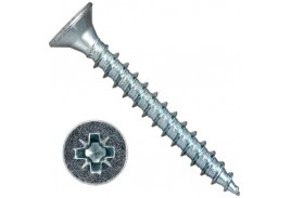 Саморез универсальный, потайная головка, оцинкованный, PZ, 3x15 (упак. 25000 шт.) TDM