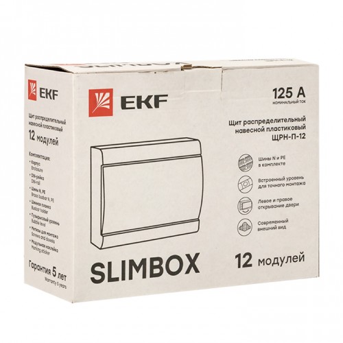 Щит распределительный ЩРН-П-12 "SlimBox" белая дверца IP41 EKF PROxima