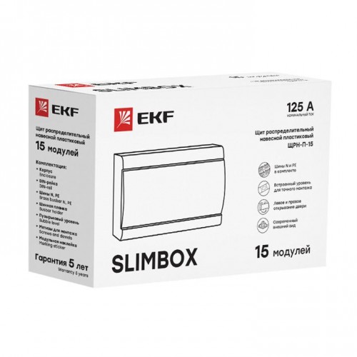 Щит распределительный ЩРН-П-15 "SlimBox" белая дверца IP41 EKF PROxima