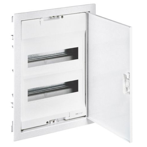 Щиток встр. Nedbox 24М (2x12+1) белая металлическая дверь, с клеммами N+PE, IP41