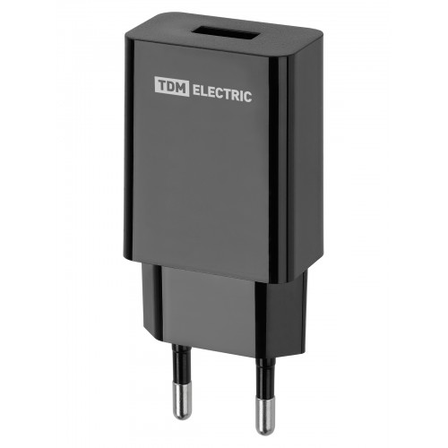 Сетевое зарядное устройство, СЗУ 6, Quick Charge 3.0, 3 А, 1 USB, черный, TDM