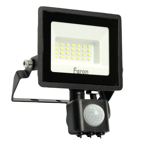 SFL80-20 с выносным датчиком 2835SMD 20W 6400K  AC220V/50Hz IP65, черный в компактном корпусе