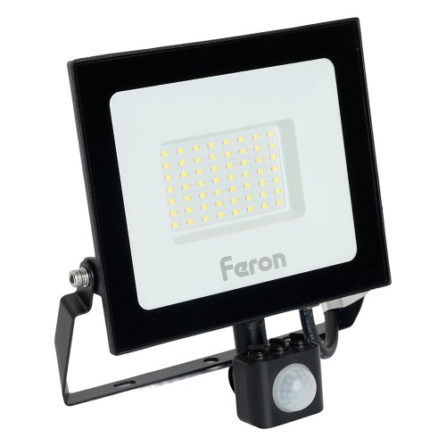 SFL80-50 с выносным датчиком 2835SMD 50W 6400K  AC220V/50Hz IP65, черный в компактном корпусе
