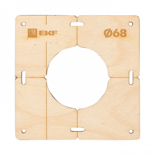 Шаблон для подрозетников c 1 отв. диам. 68 мм EKF Expert