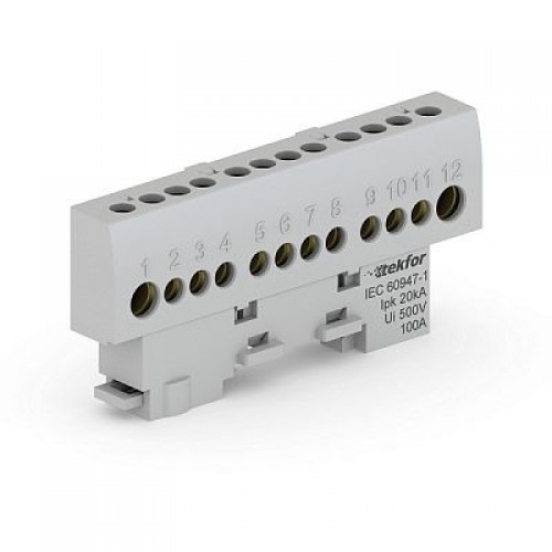 Шина нулевая изолированная KSN-6-6х9-08 GREY