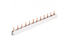 Шинка гребенчатая F-2L/210/10, тип вилка, 2P-12Mod., 10mm², 63A, 230/415V, 210mm