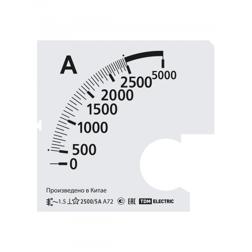 Шкала Ш72 2500/5А-1,5 (для А72 Х/5А) TDM