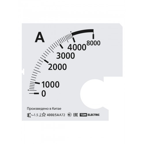 Шкала Ш72 4000/5А-1,5 (для А72 Х/5А) TDM
