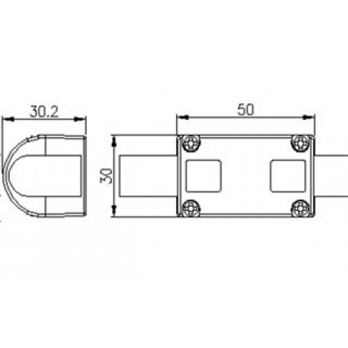 Соединитель прямой ARL-CLEAR-U15-Line (26x15mm) (Arlight, Металл)