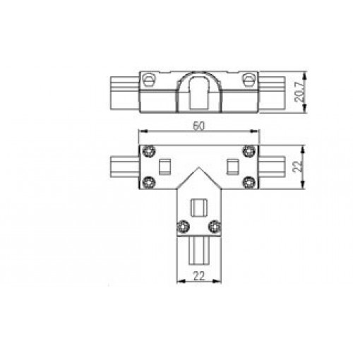 Соединитель тройной ARL-CLEAR-Mini-2x90 (16x8mm) (Arlight, Металл)