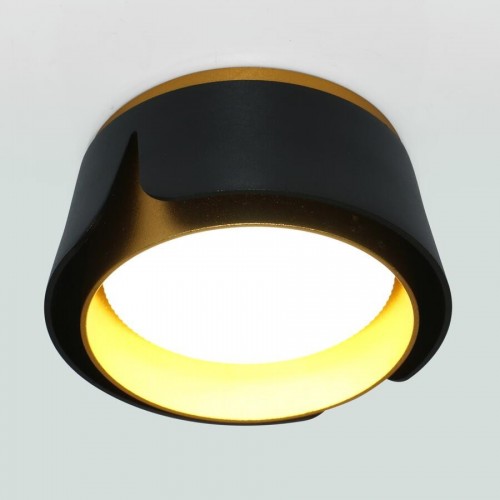 Спот GWL-GX53-M-IP20 Черный + Золото Цветок