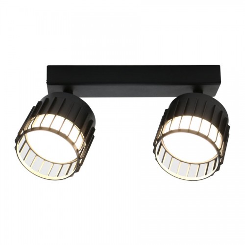Спот на основании General GWL-2GX53-M-IP20 Двойной Черный Клетка