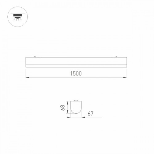 Светильник ALT-LARGO-1500-40W Day4000 (WH, 120 deg, 230V) (Arlight, IP65 Пластик, 5 лет)