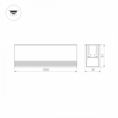 Светильник ART-LUMILINE-3351-1000-24W Warm3000 (SL, 120 deg, 24V) (Arlight, IP67 Металл, 3 года)