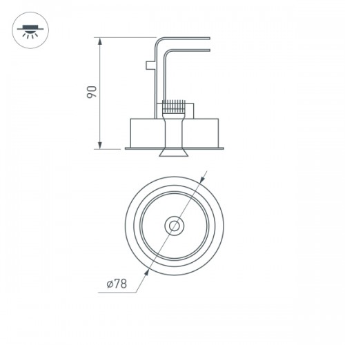 Светильник CL-SIMPLE-R78-9W Warm3000 (WH, 45 deg) (Arlight, IP20 Металл, 3 года)