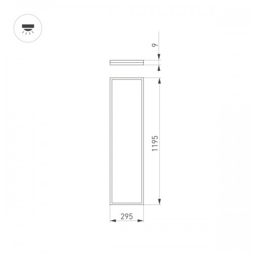 Светильник DL-INTENSO-S300x1200-40W Warm3000 (WH, 120 deg, 230V) (Arlight, IP20 Металл, 3 года)