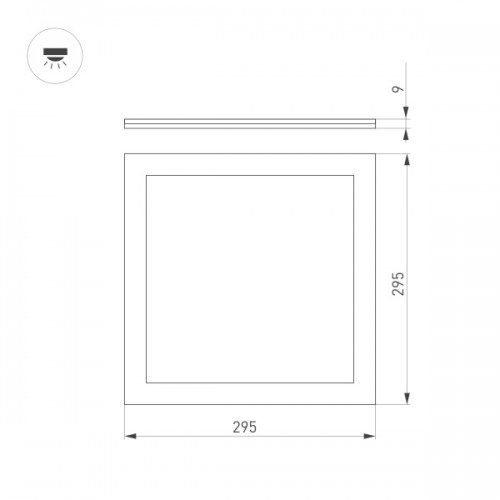 Светильник DL-INTENSO-S300x300-18W Day4000 (WH, 120 deg, 230V) (Arlight, IP20 Металл, 3 года)