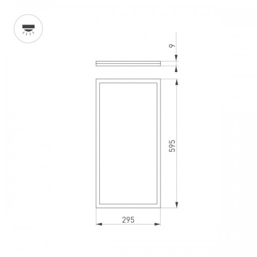 Светильник DL-INTENSO-S300x600-28W Day4000 (WH, 120 deg, 230V) (Arlight, IP20 Металл, 3 года)