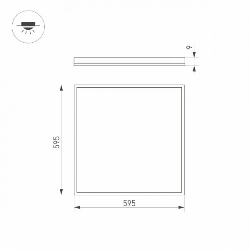 Светильник DL-INTENSO-S600x600-40W Day4000 (WH, 120 deg, 230V) (Arlight, IP20 Металл, 3 года)