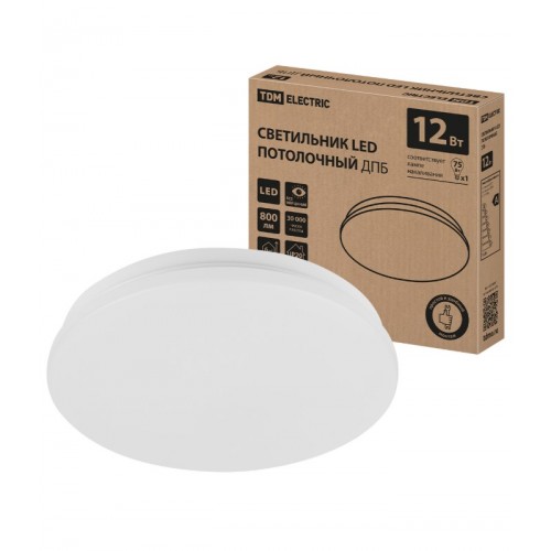 Светильник LED потолочный ДПБ 01, 12 Вт, 6000 К, Классика, TDM