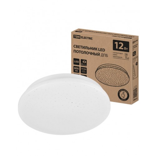 Светильник LED потолочный ДПБ 02, 12 Вт, 4000 К, Звездное небо, TDM